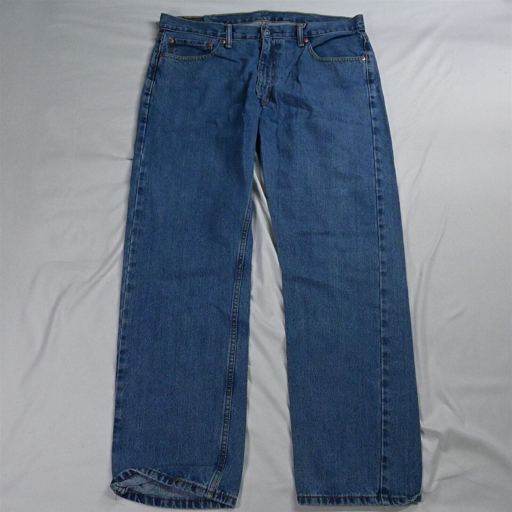 Levis 38 x 32‎ 505 4891 Straight Fit Light Stonewash Denim Jeans